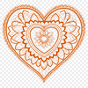 Beautiful Heart Designs A detailed, intricate mandala design featuring a heart shape, suitable for vector editing and cutting machine projects.