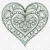 Beautifully Designed Mandala Heart Pattern A colorful, intricately designed mandala heart shape with various patterns and symbols.