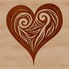 Love Heart Clip Art Free Download A stylized illustration of a heart with intricate details for various design projects.