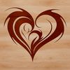 Whimsical Ornate Heart Shape A stylized heart shape with ornate details, suitable for various digital and crafting applications.