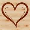 A simple geometric heart shape in vector format, suitable for digital use.
