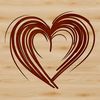 Ornate heart shape designed for various uses including Valentine's Day and wedding decorations.