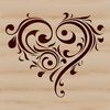 A stylized illustration of a heart shape with intricate details, suitable for digital crafting and design.