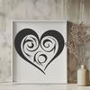 A detailed ornate heart shape in vector format.