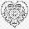 Vibrant Heart Mandalas for Crafting A colorful, intricate mandala design featuring a heart shape, suitable for cutting machines or laser cutters.