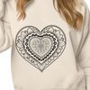 Colorful SVG Heart Shape Clip Art A colorful mandala design in the shape of a heart, perfect for personal projects or commercial applications.