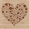 Floral Heart Design in Vector Format Ornate heart shape with floral patterns in vector design format.