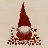 A small, mythical creature with love hearts, sitting in a whimsical pose.