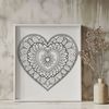 Colorful Heart Mandalas for Crafting A colorful mandala heart design featuring intricate patterns and shapes.