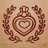 Heartwarming Sport Medals A customizable medal design featuring love hearts in a sport-themed vector graphic.