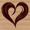 Vector illustration of a stylized heart shape.