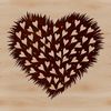 Heart Shape Vector Graphic Design A stylized heart shape vector graphic, suitable for various design applications.