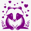 Cute Badger SVG Clip Art A stylized illustration of a wild badger, suitable for vector art and design projects.