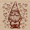 Mythical Creature Clip Art A mythical creature with love hearts standing upright, designed as a vector graphic for various uses.