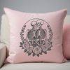 Love Skeleton Floral Design SVG A hand-drawn design featuring a couple of love skeletons surrounded by a floral arrangement with a rose in the center.