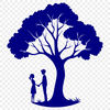 Heartfelt Tree Design An ornate graphic design featuring a tree with two hearts or leaves merged together, suitable for various applications.