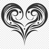 Unique Love Heart In DXF - Free Digital Download