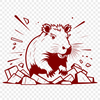 Capybara Clip Art Vector Graphic An SVG vector graphic of a capybara, suitable for use in various design applications.