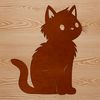 Cozy Feline Companion A vector illustration of a domestic cat sitting comfortably.