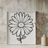 Simple White Daisy Vector A white daisy flower with yellow center, illustrated as a vector graphic.