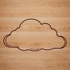 Beautiful Puffy White Cloud SVG A white, puffy cloud icon designed as vector art.