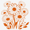 Lovely Digital Daisy Graphics High-resolution SVG daisy graphic for digital design and crafting projects.