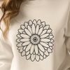 Delicate White Daisies in Yellow Center A detailed illustration of a white daisy flower with yellow center against a transparent background.