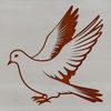 A free-standing white dove made from vector lines and shapes, suitable for digital use in various formats.