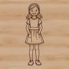An SVG vector art design featuring a female silhouette.