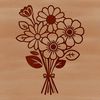 Floral Arrangement SVG Clip Art Illustration of a floral arrangement with various types of flowers grouped together.