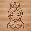 A Royal Portrait in Medieval Gown A young female princess character in a medieval-style gown.