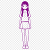 Free SVG Clipart Character Design A young girl character designed as vector art for digital and craft projects.