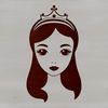 A young female princess character designed in vector format, suitable for various cutting machines and design applications.