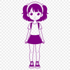 Vector Girl Illustration for Design A young girl illustration in vector format, suitable for various design applications.