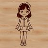 Beautiful Vector Image of a Young Lady A young female figure created as a vector graphic, suitable for digital design projects.