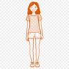 Beautiful Digital Girl Illustration Young girl illustrated in a digital vector format.