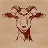 Free Goat Clip Art SVG A graphic illustration of a goat, suitable for vector design projects.