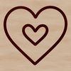 Bold Love Symbol Vector Graphic Simple line drawing heart shape with bold lines and clean design.