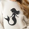 A mythical sea creature with human upper body and fish tail, depicted in a digital vector format.