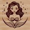 Beautiful Underwater Fantasy Creature A mythical sea creature with a human upper body and fish tail.