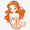 An illustration of a mermaid, a popular symbol in fantasy art.