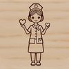 Female nurse with heart icons, a versatile vector illustration suitable for various digital and crafting applications.