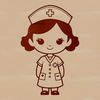 Female Professional SVG Icon Image representation of a nurse in a profession context.