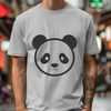 Wild Panda Illustration SVG A detailed illustration of a wild panda animal in a digital vector format.