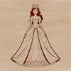 A young female princess character in a medieval setting, created as vector art for various uses.