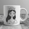 Young Princess in Elegant Attire A stylized illustration of a young female princess in royal attire.