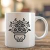 Decorative Succulent Design A stylized illustration of a succulent plant with ornate details and intricate design.