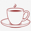 Beautiful Hand-Drawn Teacup Vector Design A hand-drawn vector teacup design, perfect for digital cutting machines like Cricut or laser cutters.
