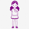 Digital Illustration Girl A young girl illustrated in vector format as a digital graphic.