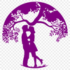 Love Under One Branch An iconographic representation of love and union beneath the foliage of a single tree trunk.